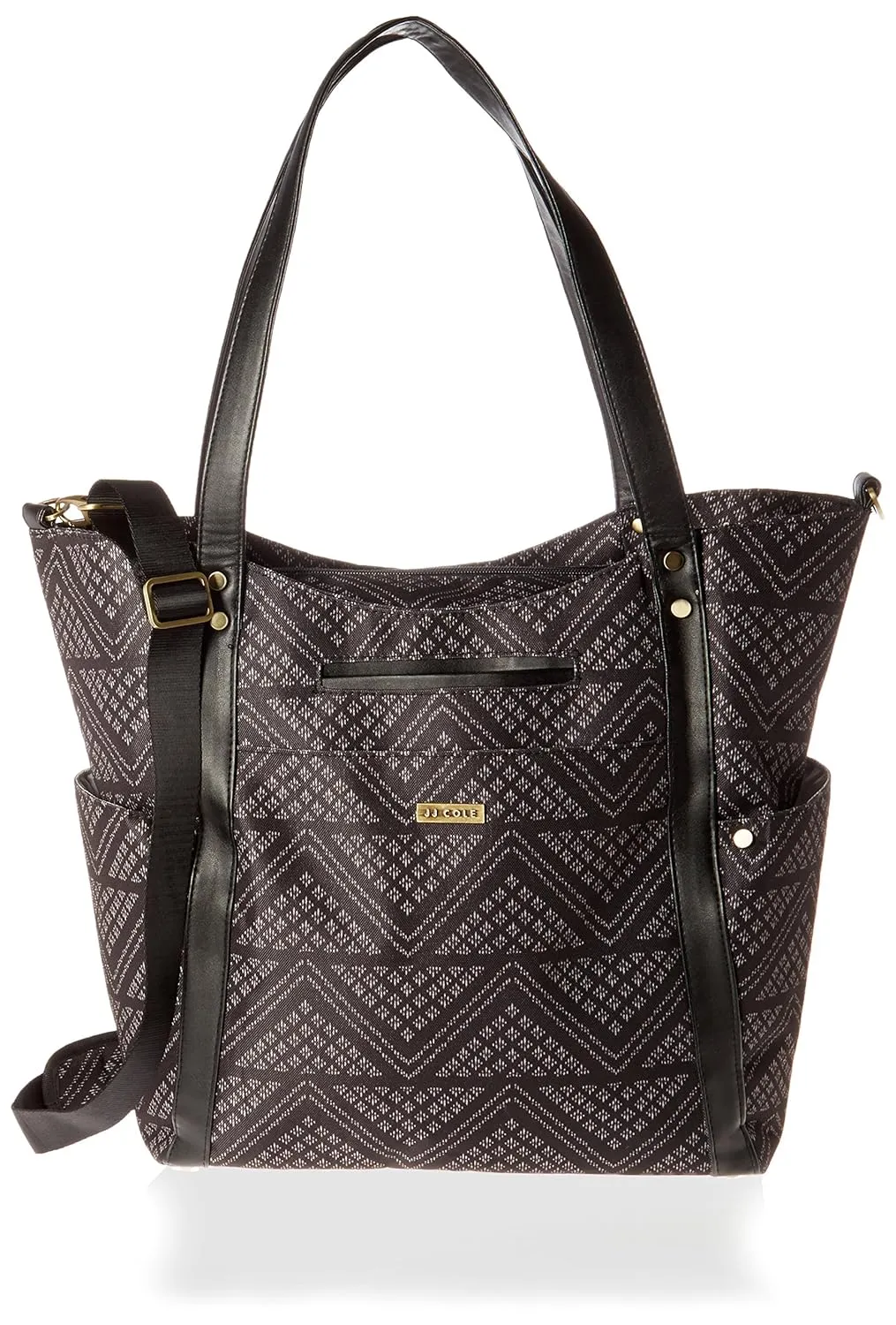 JJ Cole Bucket Tote Diaper Bag, Black Aztec