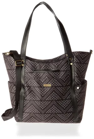 JJ Cole Bucket Tote Diaper Bag, Black Aztec