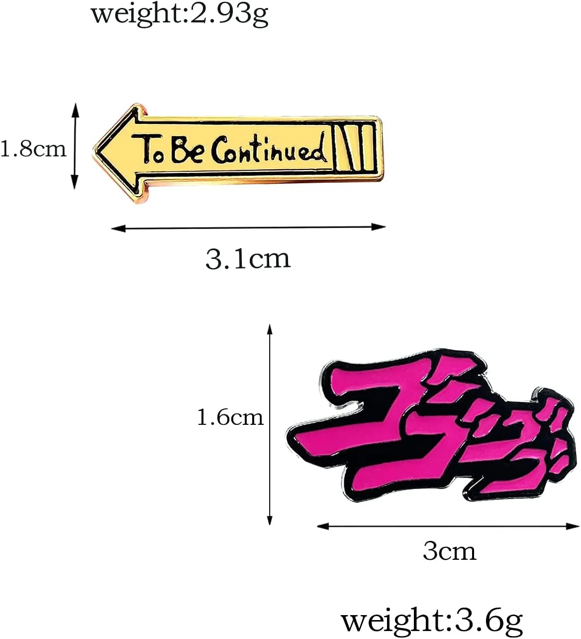 JJBA JoJo Enamel Brooch & Pins: 'To Be Continued' Kujo Jotaro Hat Cosplay Golden Men's, Women's & Kids