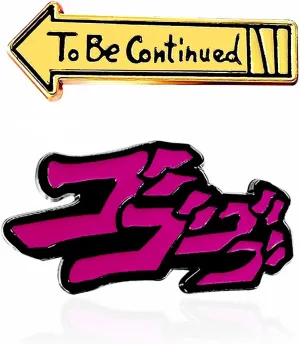 JJBA JoJo Enamel Brooch & Pins: 'To Be Continued' Kujo Jotaro Hat Cosplay Golden Men's, Women's & Kids
