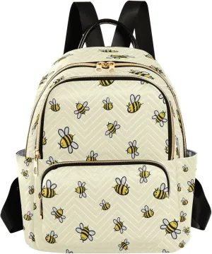 Joisal Cute Bee Womens Fashion Backpack Anti Theft Carry on Travel Backpack, Computer Backpack for Women