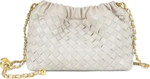 Joryin Woven Women's Crossbody Bag & Evening Purse, Trendy Dumpling Clutch & Hobo Cloud Shoulder Bag Trendy Dumpling Clutch