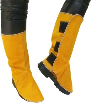 Joywayus Leather Welding Shoes Covers Foot Protective Splatter Heat Insulation Anti Spark