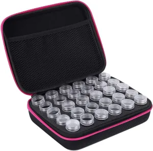 Joyzan Diamond Painting Storage Containers, 30 Slots Portable Bead Art Kit Box Shockproof Accessories Tools Craft Case Organizer Jewelry DIY 5D Seeds Glitter Rhinestones Jars Adult Rings Charms