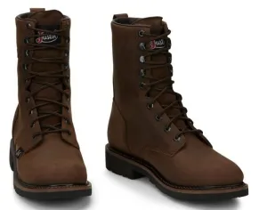 Justin Mens Worker II Wtrprf Tan Work Boots 8In