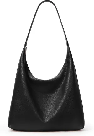 KALIDI Casual Tote Bag Vegan Leather Hobo Zipper Work Bag Weekender Shoulder for Women Shoulder Travel Purse