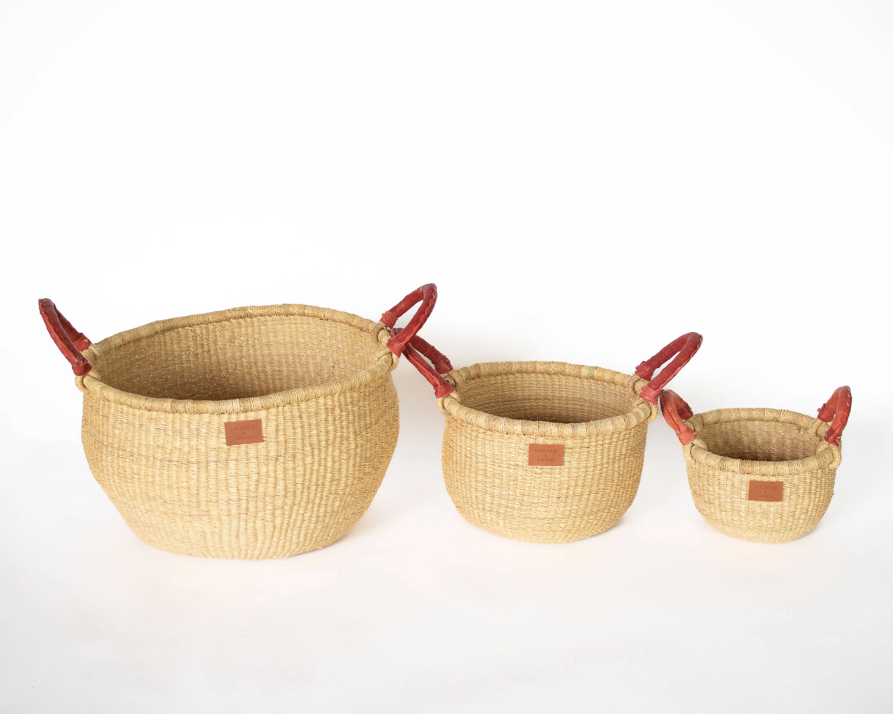 Kandiga Baskets - Round with Handles: L