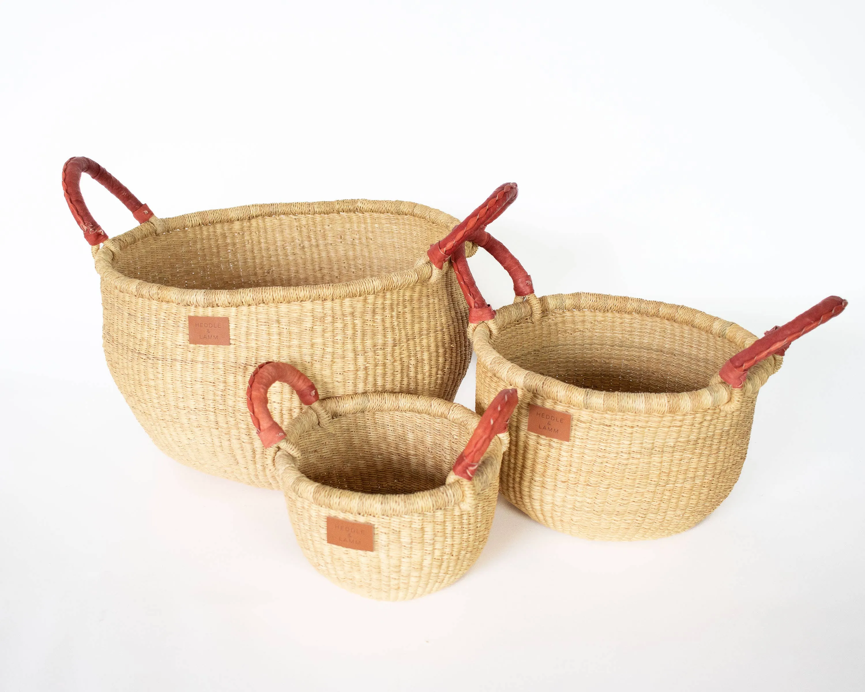 Kandiga Baskets - Round with Handles: L