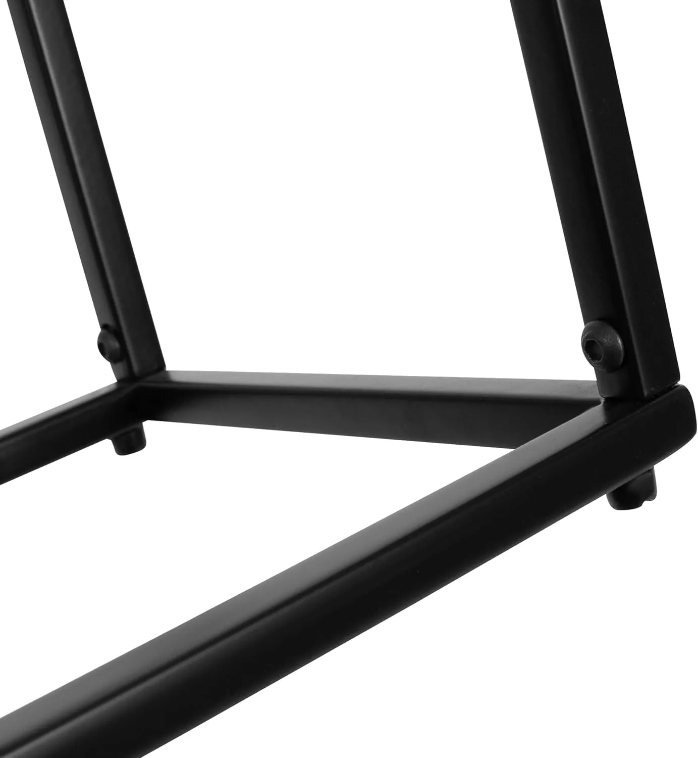 Kate and Laurel Karlsen Modern Wood and Metal Narrow Side Table; 16 x 8 x 24; Black; Minimal Slim End Table for Use as Bedroom Nightstand or Accent Entryway Table