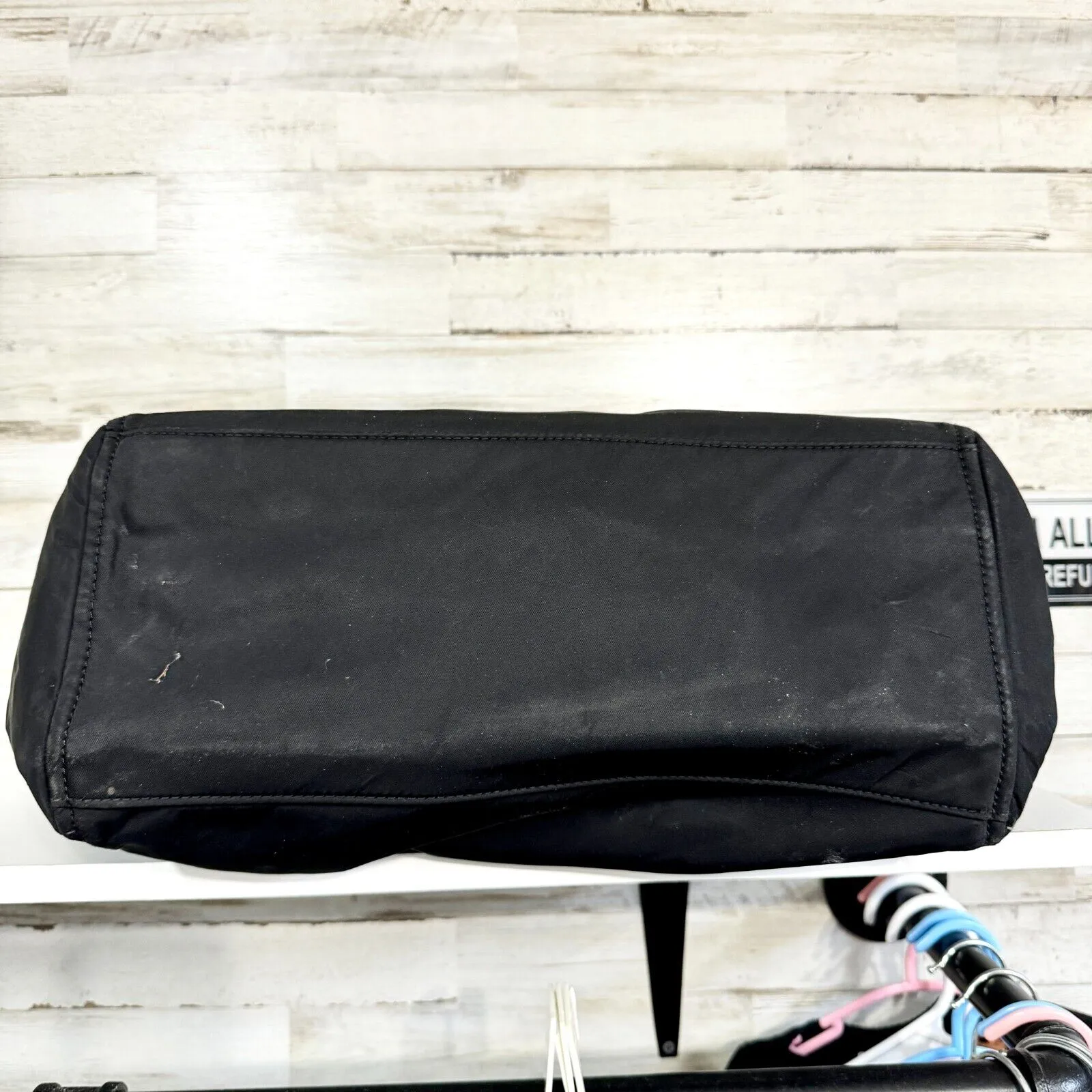KATE SPADE Canvas Black Side Pocket Diaper Bag Multi Pocket Medium