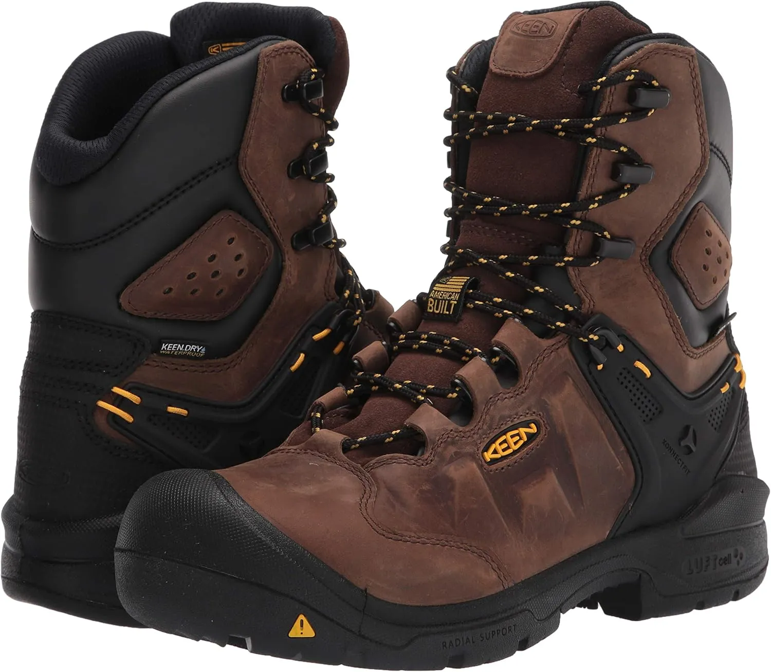 KEEN Utility Men's Dover 8" Leather Waterproof Composite Toe Work Boot