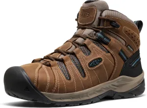 KEEN Utility Men's Flint 2 VersaTREAD Non Slip Mid Height Steel Toe Waterproof Work Boots, Cascade Brown, 13