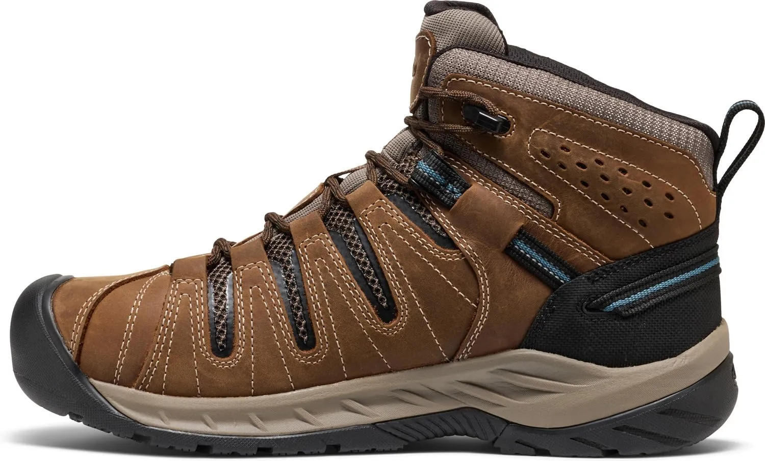 KEEN Utility Men's Flint 2 VersaTREAD Non Slip Mid Height Steel Toe Waterproof Work Boots, Cascade Brown, 13