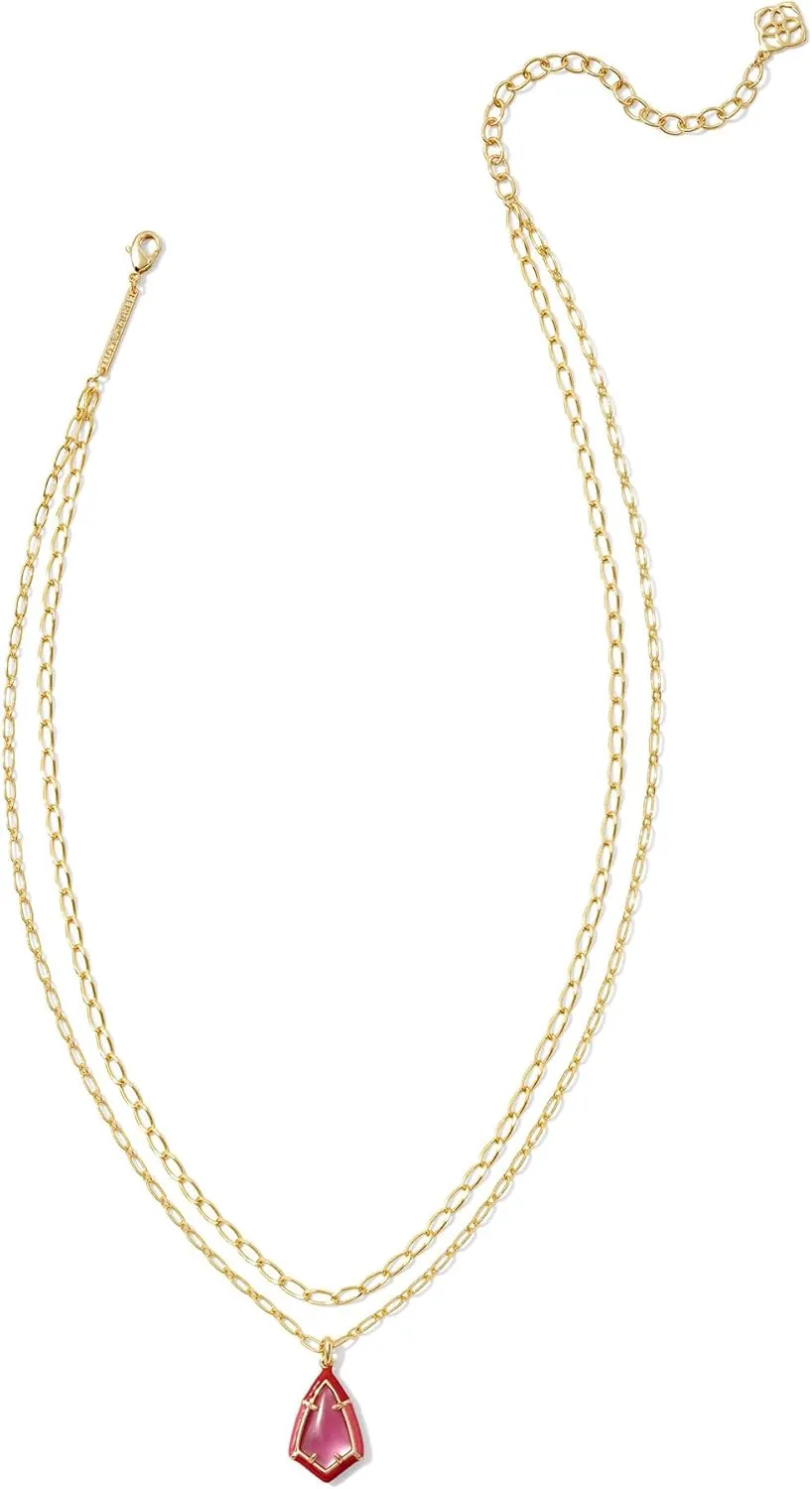 Kendra Scott Camry Enamel Framed Mlt Necklace, Fashion Jewelry for Women