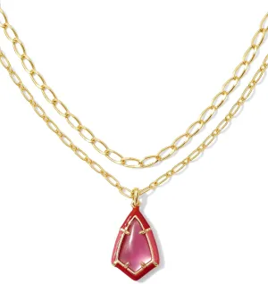 Kendra Scott Camry Enamel Framed Mlt Necklace, Fashion Jewelry for Women