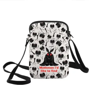 KEYCHIN Cryptid Mothman Crossbody Bag Cryptozoology Gifts Mothman I'd Like To Find Shoulder Bag Mothman Cryptid Creature Gift