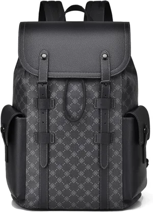 KingTo Laptop Backpack for Men Luxury Anti-Theft Travel Backpack Casual Business Waterproofing Computer Bag (black)