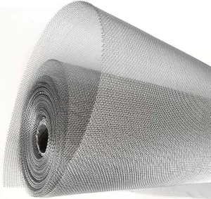 KISKIS 304 Stainless Steel Woven Wire Mesh, Wire Mesh Window Screen Mesh, Prevent Mouse Mice Snakes Hornets Rodents Entering,Easy to Cut and Install,60X300CM24X118INCH