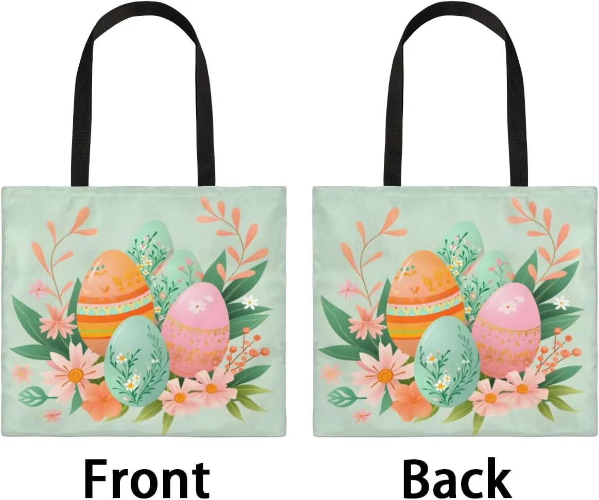 Kitten In Cup Canvas Tote Bag for Women Men Stylish Tote Handbag Shoulder Bag Reusable Grocery Bag