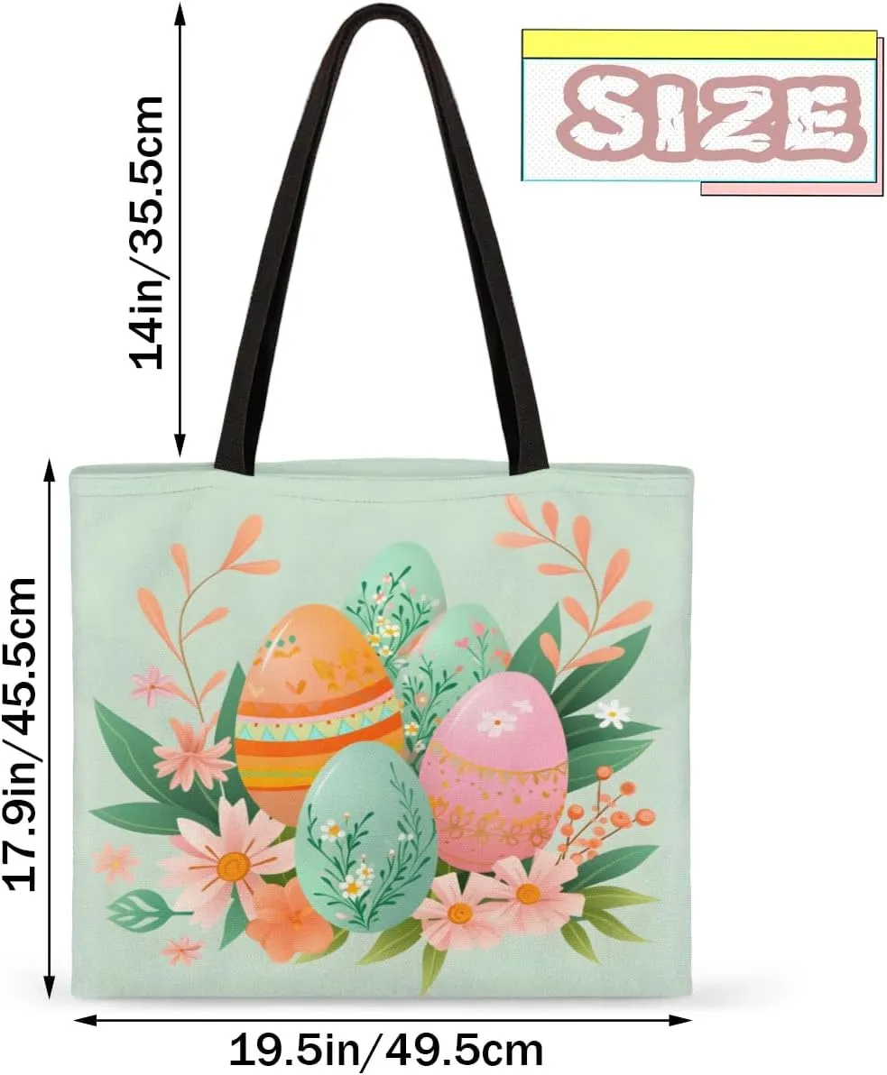 Kitten In Cup Canvas Tote Bag for Women Men Stylish Tote Handbag Shoulder Bag Reusable Grocery Bag