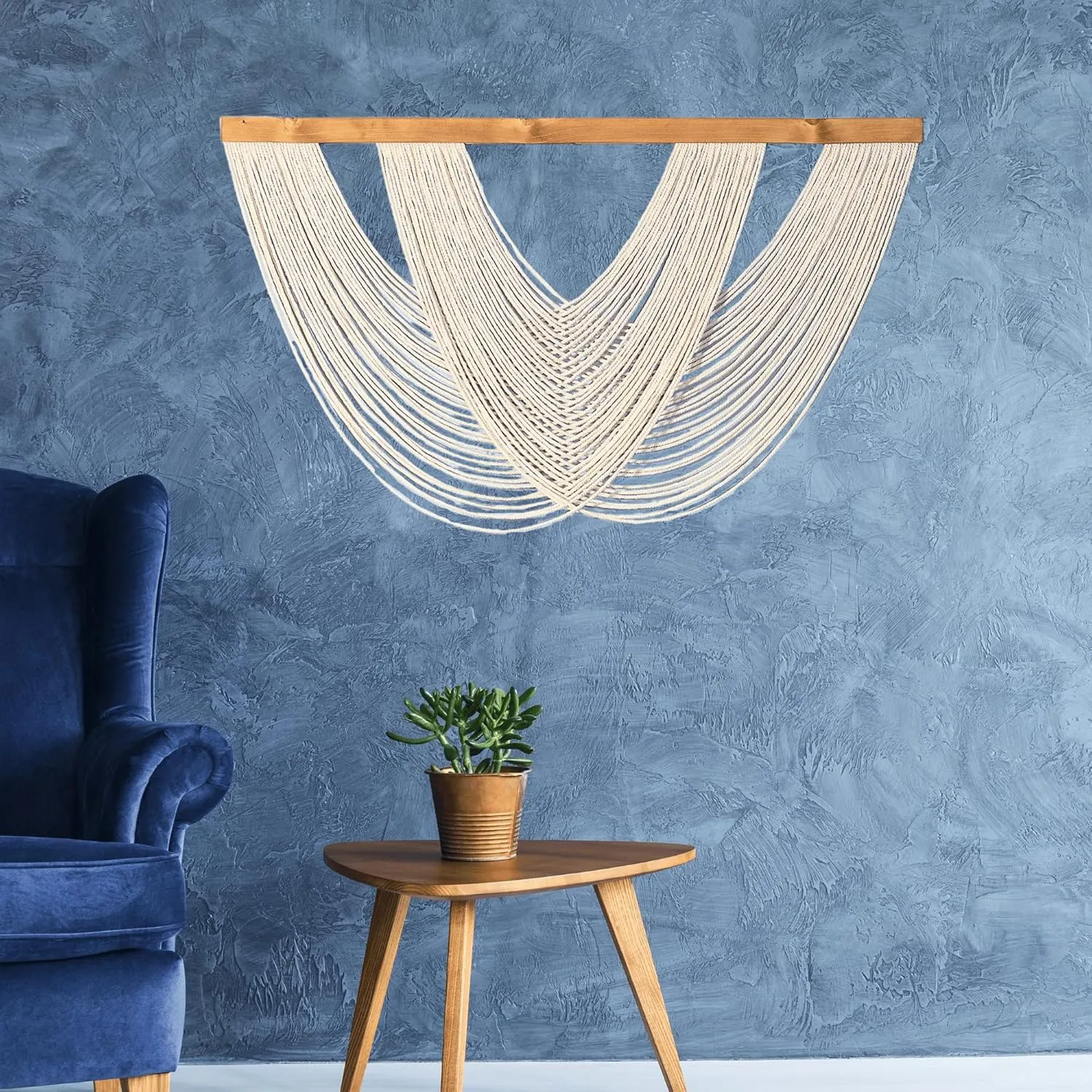 Knots & Beyond Large Macrame Wall Hanging, Boho Wall Decor, Woven Tapestry, Macromedia Wall Art, 44" x 26"