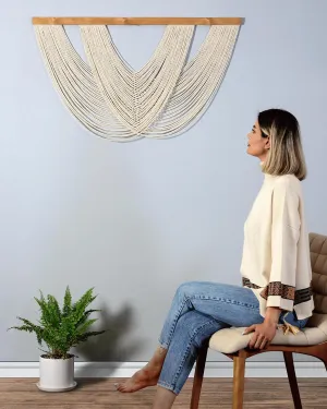 Knots & Beyond Large Macrame Wall Hanging, Boho Wall Decor, Woven Tapestry, Macromedia Wall Art, 44" x 26"