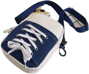 Korean version of the spliced canvas street trend multi-functional shoulder bag for girls to match daily
