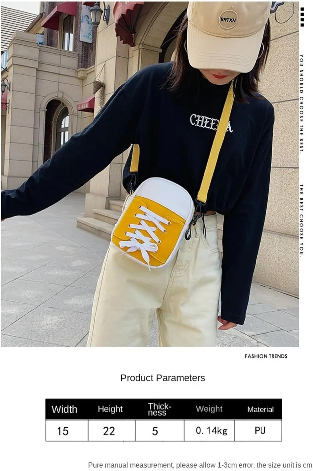 Korean version of the spliced canvas street trend multi-functional shoulder bag for girls to match daily