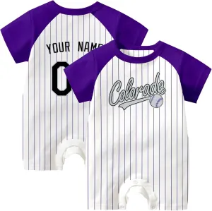 KREDE Baby Clothes Unisex Bodysuit White Custom Name Number for Baby Boys