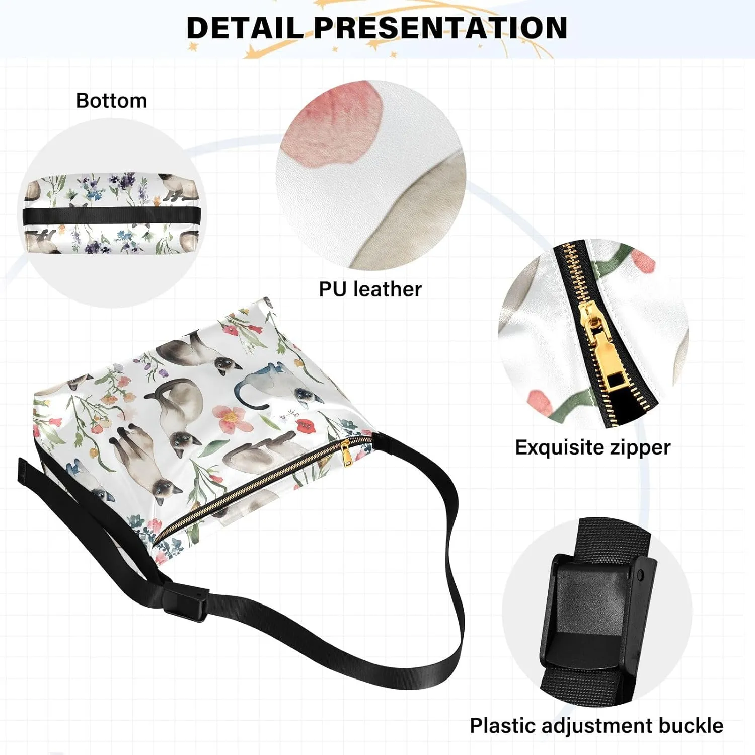 Ladies Anti Theft Crossbody Bag Waterproof Womens Crossbody Bag Cute Purse Cartoon Pet Pig Cute
