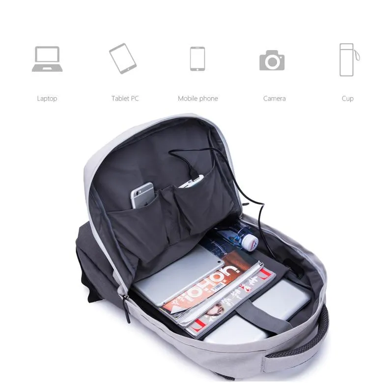 Laptop Anti Theft Backpack with USB Charger