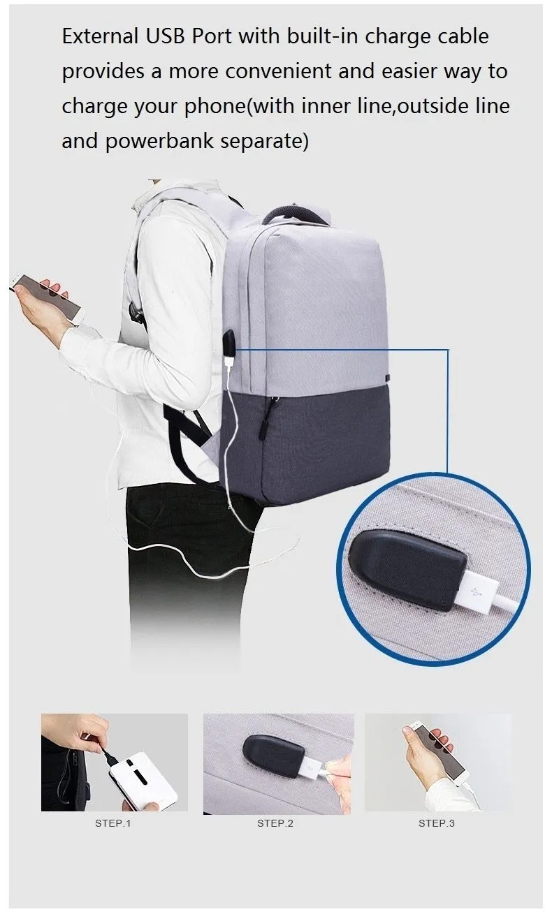 Laptop Anti Theft Backpack with USB Charger