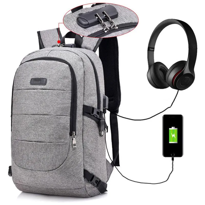 Laptop Backpack with USB Charge Anti-Theft