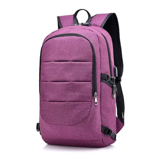 Laptop Backpack with USB Charge Anti-Theft