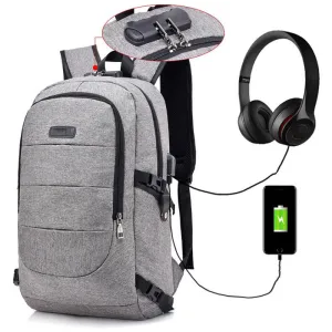 Laptop Backpack with USB Charge Anti-Theft