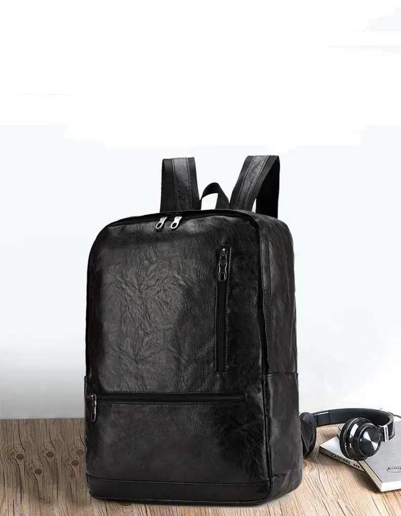Laptop Leather Anti theft Waterproof Backpack
