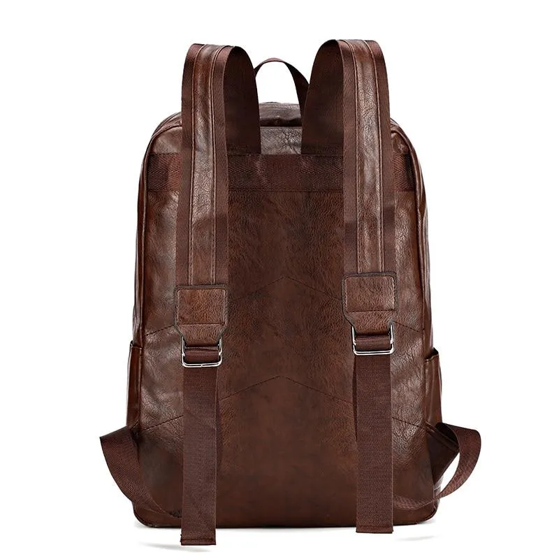 Laptop Leather Anti theft Waterproof Backpack