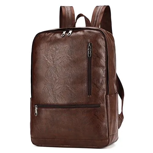 Laptop Leather Anti theft Waterproof Backpack