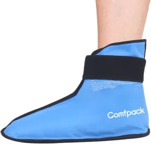 Large Ice Pack Wrap for Full Foot Ankle Pain Relief, Long Lasting Cold Ice Boot for Swelling After Surgery, Sore Feet, Neuropathy Burning, Broken Foot, Plantar Fasciitis, Gout, Bunion