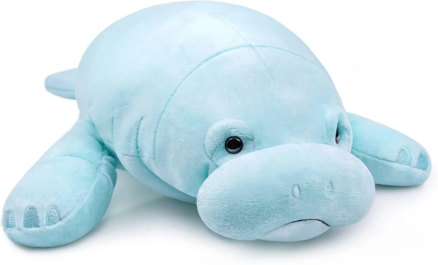 Large Manatee Plush Toy - Blue 16 inch Lifelike Manatee Stuffed Animal, Soft Realistic Simulation Sea Manatee Animal Plush Gift Collection for Kids