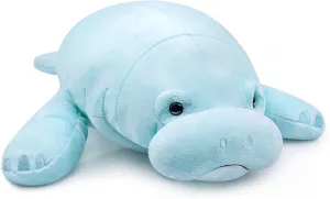 Large Manatee Plush Toy - Blue 16 inch Lifelike Manatee Stuffed Animal, Soft Realistic Simulation Sea Manatee Animal Plush Gift Collection for Kids