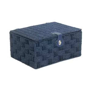 Large Paper Rope Hamper - Blue