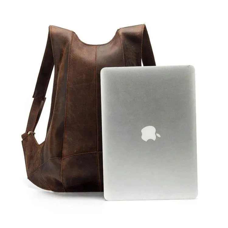 Leather Backpack Anti-theft with Phone Pocket for Men & Women