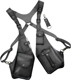 Leather Shoulder Bag For Men, Anti Theft Harness Bag For Men, Medieval Leather Underarm Shoulder Bag, Adjustable Pu Leather