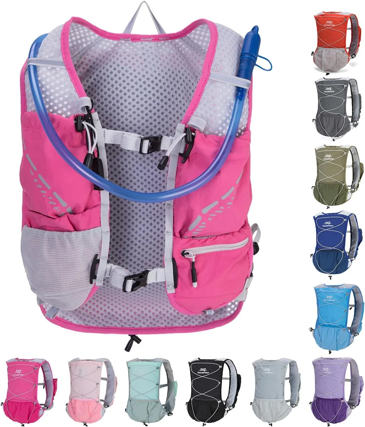 Lightweight Running Vest for Women and Men Hydration Backpack Pack with 1.5L Water Bladder Bag Running Gear Accessories for Hiking Trail Cycling Marathon