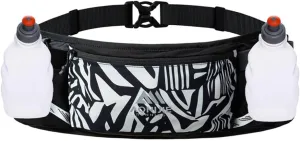 Lightweight Sports Waist Bag Running Belt Fanny Pack Fit for Waistline 58-118cm Pocket can Hold 250ML Water Bottle (White with 2 * 250ML)