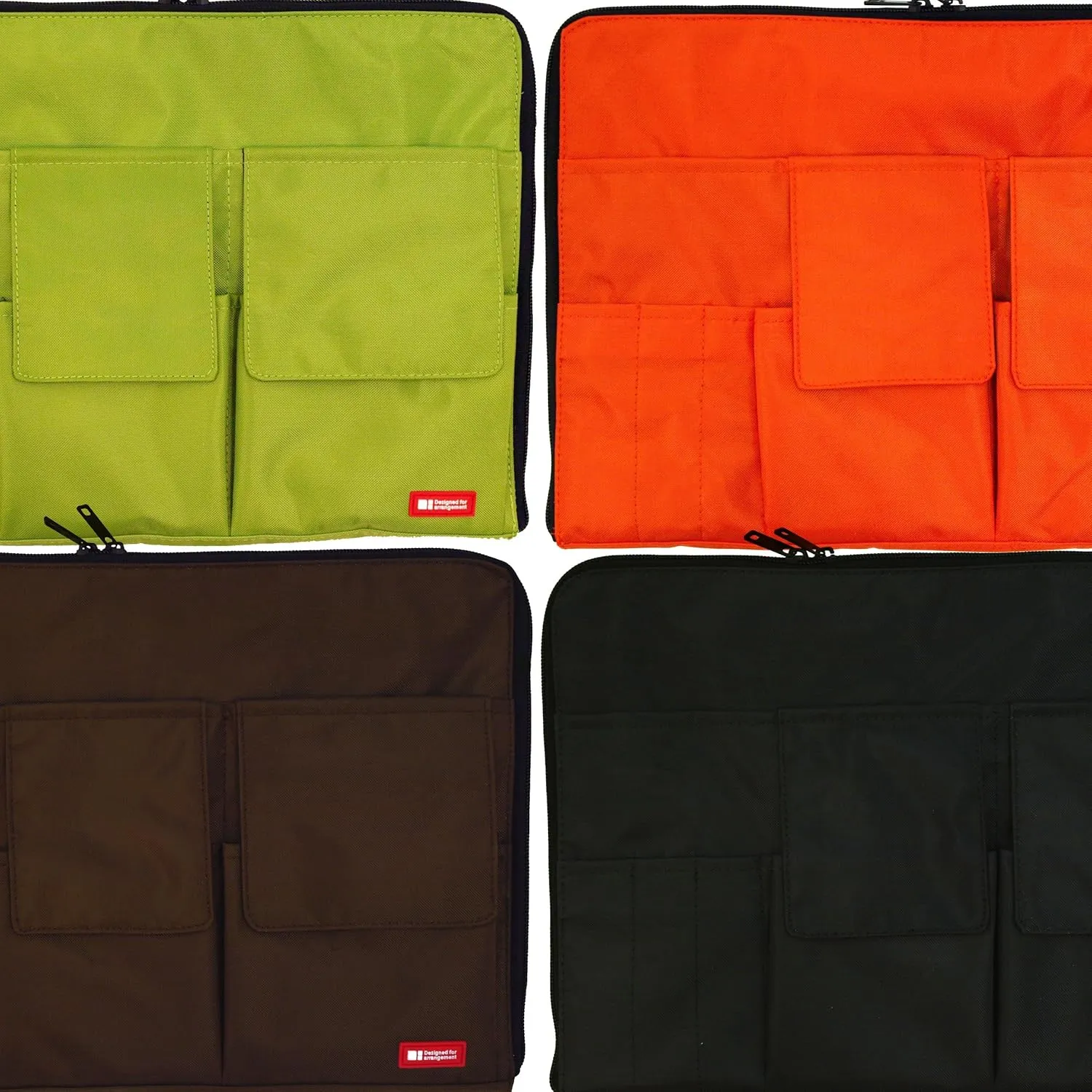 LIHITLAB Laptop Sleeve with Storage Pockets (Bag-in-Bag), 10 x 13.8 Inches, Orange (A7554-4)