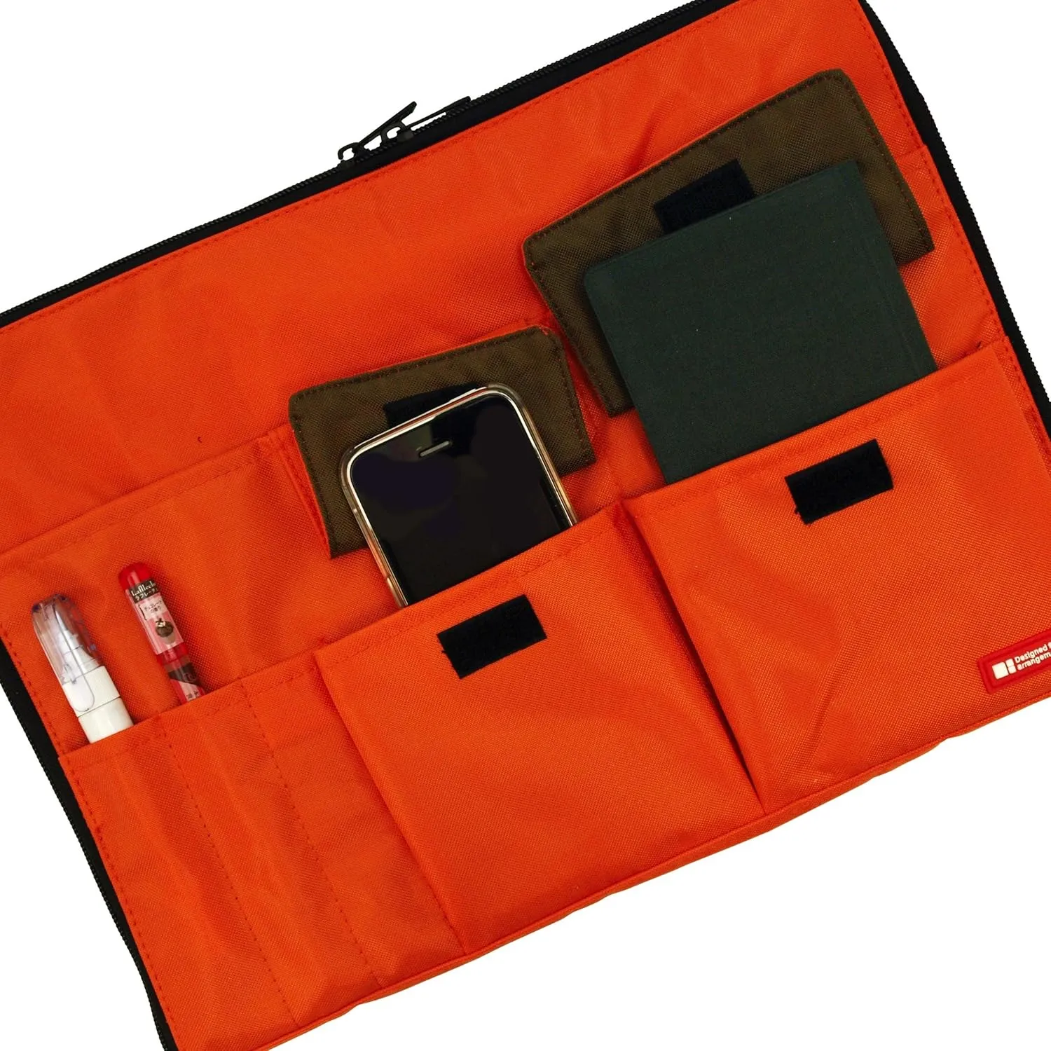 LIHITLAB Laptop Sleeve with Storage Pockets (Bag-in-Bag), 10 x 13.8 Inches, Orange (A7554-4)