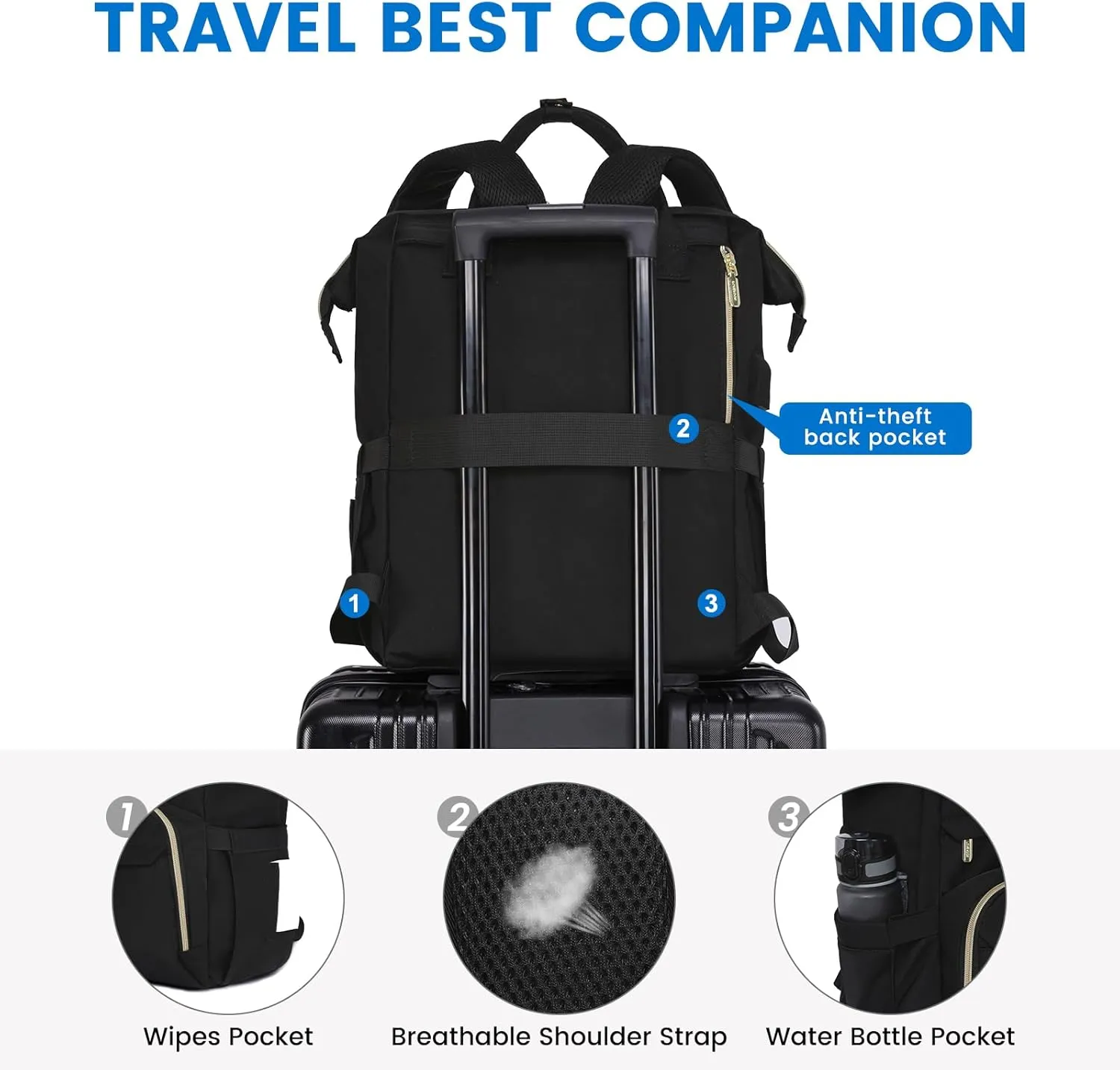 LOVEVOOK Backpack for Women, 17 inch Laptop Backpack for Women Teacher Backpack Nurse Bag, Waterproof Work Backpack for Travel, Commuter, College