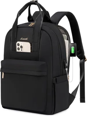LOVEVOOK Laptop Backpack Purse for Women, 15.6 Inch Travel Laptop Bag with USB Port, Waterproof Work Teacher Nurse Computer Backpack, Durable Casual Daypack